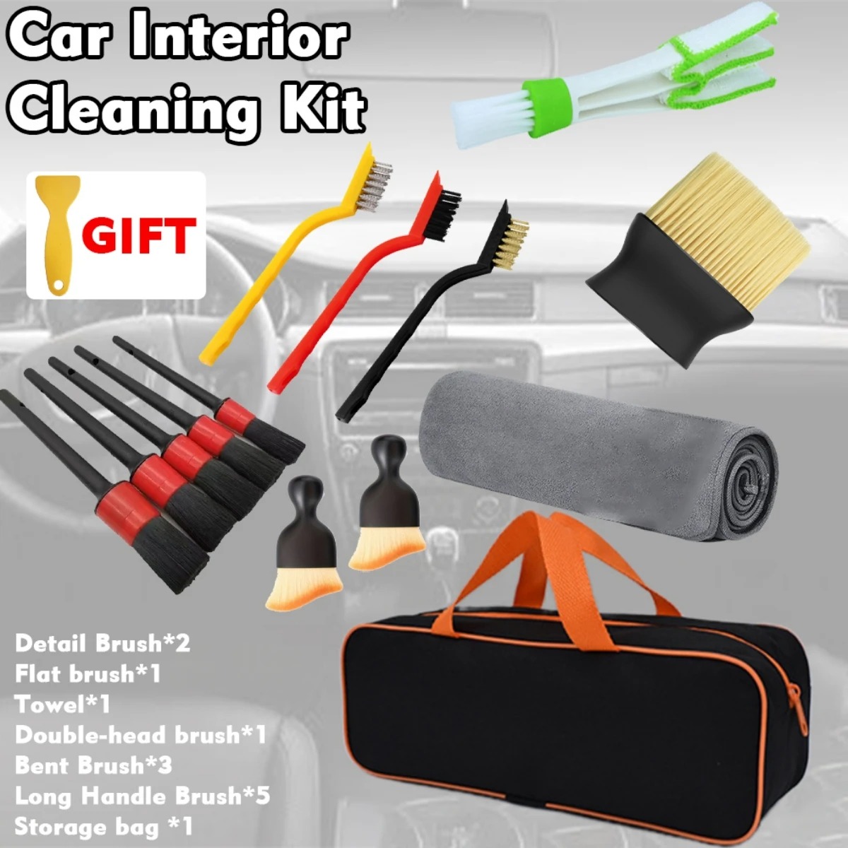 Kit de cepillos de limpieza pa - Dirt Brush Interior reseña y precio