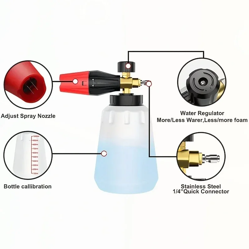 Cañón de Espuma de Alta Presió - Pressure Washer Foam Gun reseña y precio