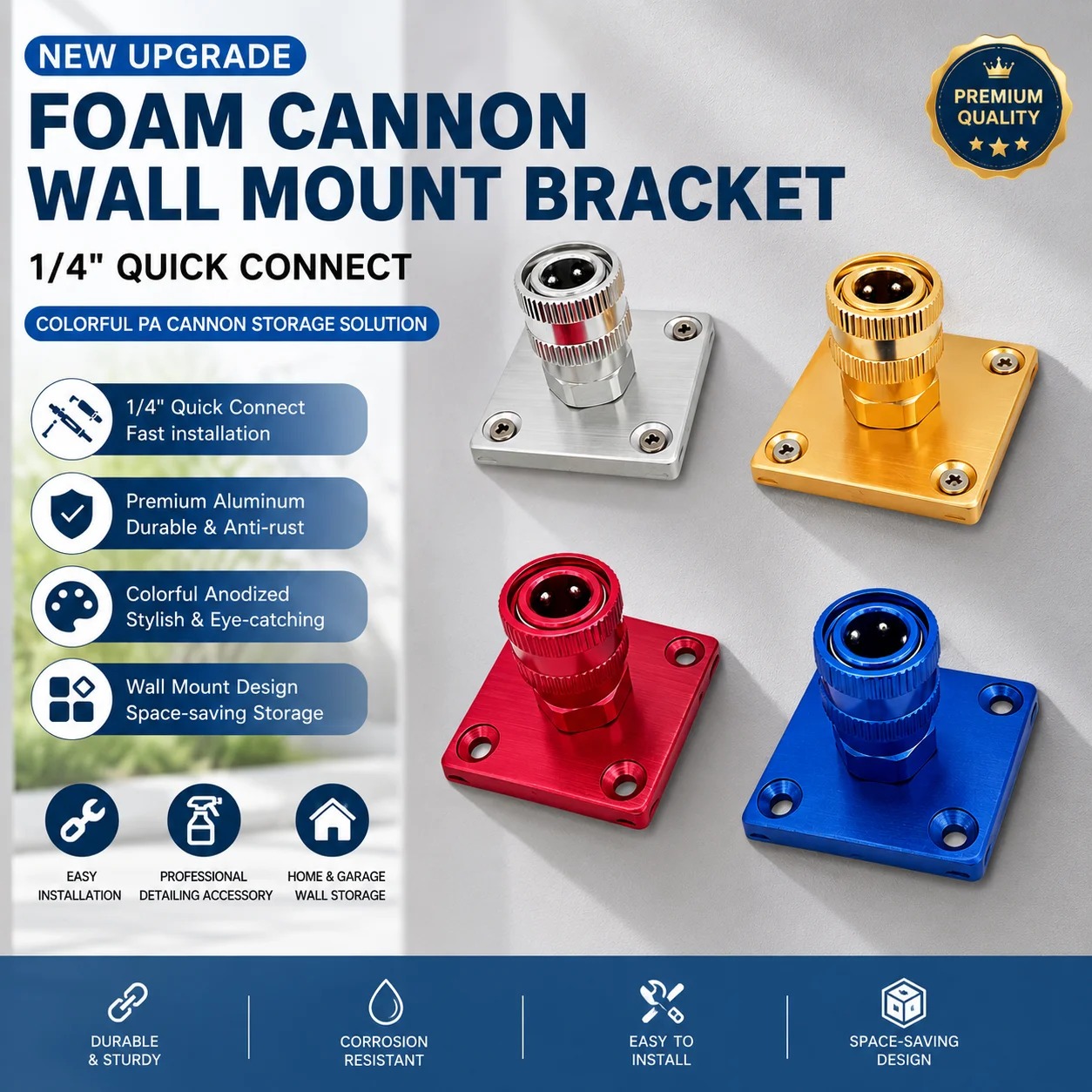 Soporte de pared de aleación d - Foam Cannon Car Wash reseña y precio
