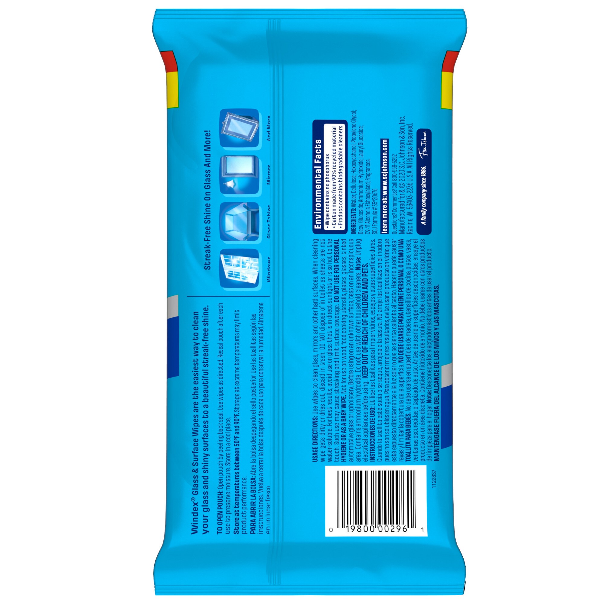 38 toallitas prehumedecidas pa - Glass Cleaner Streak reseña y precio