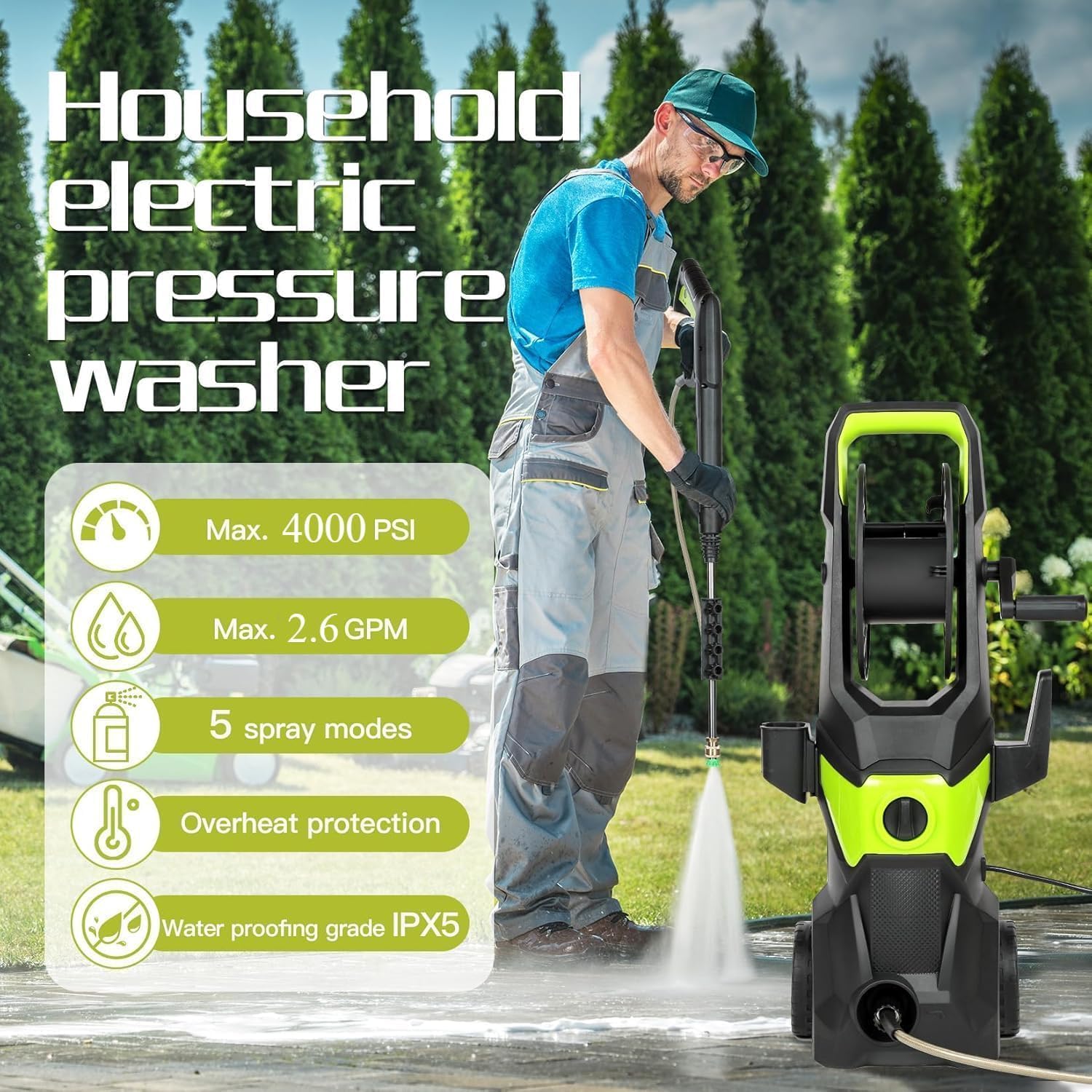 Lavadora a presión eléctrica d - Pressure Washer Foam Gun reseña y precio
